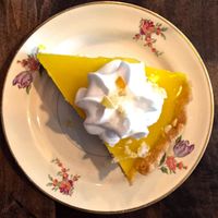 coconut cream pie, with something lemon (sorry, didn't catch the correct name…delicious!) at Modern Love in Omaha