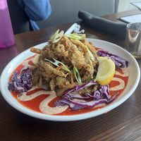 Lovely oyster mushroom calamari  at Modern Love in Omaha