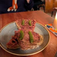 Vegan pastrami sandwich at Café Conrad in Amsterdam