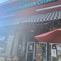 Outside dining  at Rahel's Vegan Cuisine in Los Angeles