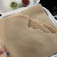 Injera  at Rahel's Vegan Cuisine in Los Angeles