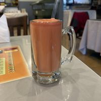 mango strawberry juice   at Rahel's Vegan Cuisine in Los Angeles