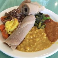 Lunch buffet  at Rahel's Vegan Cuisine in Los Angeles