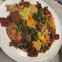 Vegan Feast with additional proteins  at Rahel's Vegan Cuisine in Los Angeles