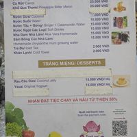 Menu 4/4 at Tilly Vegan in Ho Chi Minh City