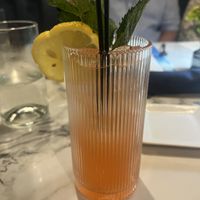 Delicious mocktails and cocktails. They was the Mint Berry Spritz mocktaill  at Longet in Venice