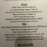 Special menu  at Longet in Venice