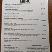 Lunch menu 06/2025 at Simple Simon in Donegal