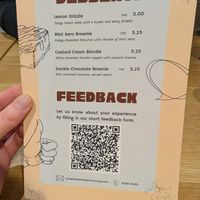Dessert Menu at Dice Board Game Lounge in Portsmouth