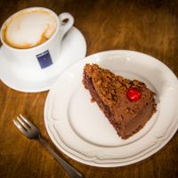 vegan chocolate cake at Rauda Husid in Eyrarbakki