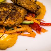 nut steak at Rauda Husid in Eyrarbakki