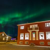 outside at Rauda Husid in Eyrarbakki