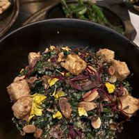 Kale Ceaser with tofu and side of broccolini   at Mojave Gold in Yucca Valley