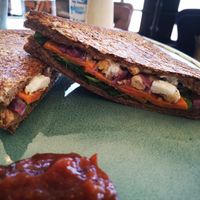 Vege Sandwich on Rye at Tods Cafe Mandurah in Mandurah