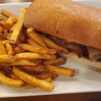 Shaved BBQ Seitan w/fries at True BBQ and Whiskey Bar in Munster