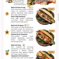 Part of the menu  at Be Banh Mi - Es Vietnam in Madrid