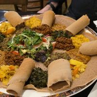 Vegan option of the vegetarian platter for 3 people (enough for at least 4 or even 5 people) at Jambo in Footscray
