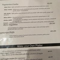 Menu as at 29 December 2025 at Jambo in Footscray