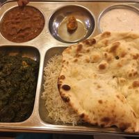 Palak paneer thali  at Vik's Chaat and Market in Berkeley