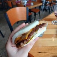 Bao Burger made vegan at Red & The Wolf in Clawson