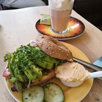 Vegan Avocado Bagel at Bagels & Beans - Bos en Lommerweg in Amsterdam