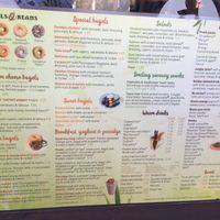 English menu  at Bagels & Beans - Bos en Lommerweg in Amsterdam