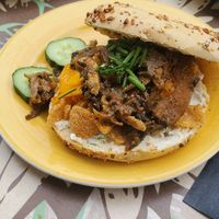 Mushroom bagel at Bagels & Beans - Keizersgracht in Amsterdam