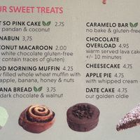 Menu cakes and sweets  at Bagels & Beans - Keizersgracht in Amsterdam