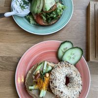 Avocado bagel & Thai chicken chili bagel  at Bagels & Beans - Roetersstraat in Amsterdam