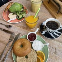 Avocado bagel & Good morning bagel  at Bagels & Beans - Roetersstraat in Amsterdam