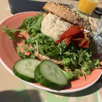 Hummus Bagel  at Bagels & Beans - Roetersstraat in Amsterdam