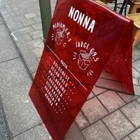 Menu outside  at Nonna Gent in Ghent