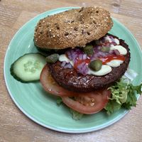 Meatless magic bagel at Bagels & Beans - Spaarndammerstraat in Amsterdam