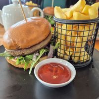 Impossible burger (vegan) at Portobello Hotel & Bistro in Dunedin