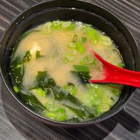 Miso soup to order at Kura Revolving Sushi Bar in Glendale