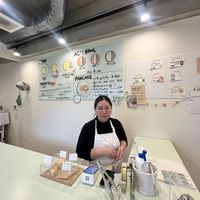 Interior with a vegan chef  at Vechill in Nagano