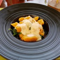 sweet potato gnocchi with cauliflower sauce  at Vita Health Food Bar in Hvar