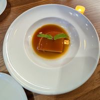 Vegan flan at The Laughing Monk in San Francisco
