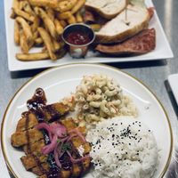 Vegan katsu and vegan blt  at The Laughing Monk in San Francisco