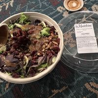Salad with ingredients listed clearly on label  at MCO - La Madeleine in Orlando