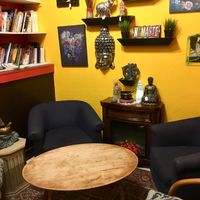 Love this cozy corner! at Rootz in Steamboat Springs