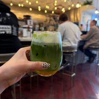 Mango sticky rice matcha at Take It Easy Roasters in Las Vegas