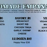 Vegan empanadas  at Take It Easy Roasters in Las Vegas