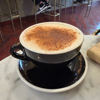 Chai latte with oat milk at Take It Easy Roasters in Las Vegas