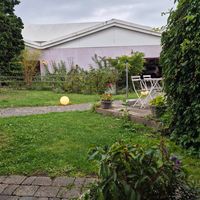 Der Hof zum draußen essen at Die FETTE BEETE in Krefeld