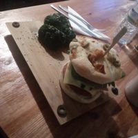 Vegan burguer and broccoli at Sanissimo - Malasaña in Madrid