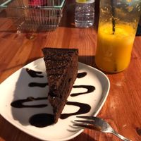 Chocolate cake at Sanissimo - Malasaña in Madrid