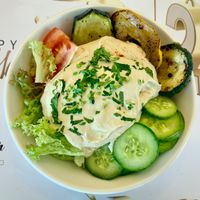 Hummus bowl at Salt & Pepper in Dubai