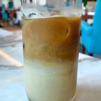 Iced oat latte at Azur in Dubai