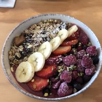 vegan acai bowl (breakfast menu)  at Casa e Bottega Positano in Positano